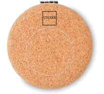 Miroir de poche avec couvercle en liège